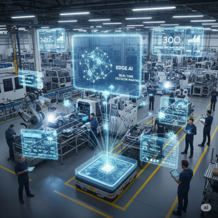 Edge AI in factory automation with real-time decision-making